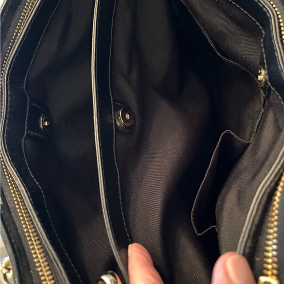 Coach Black Leather Carryall, Christie with Gold Accents - Picture 6 of 14